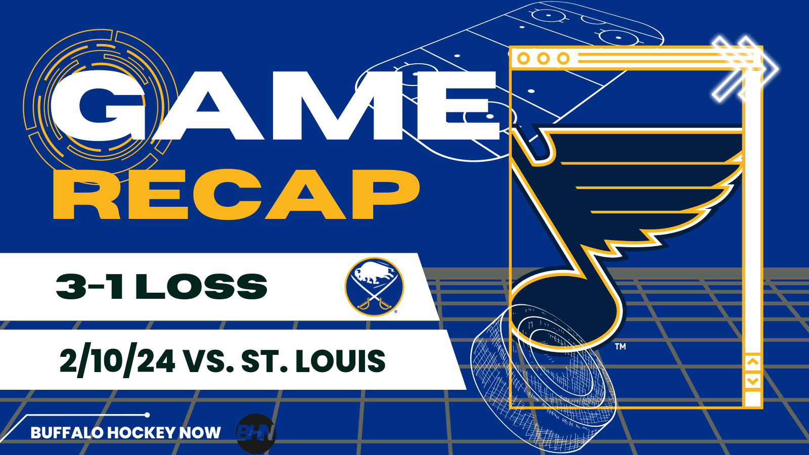 St. Louis Blues Buffalo Sabres game recap
