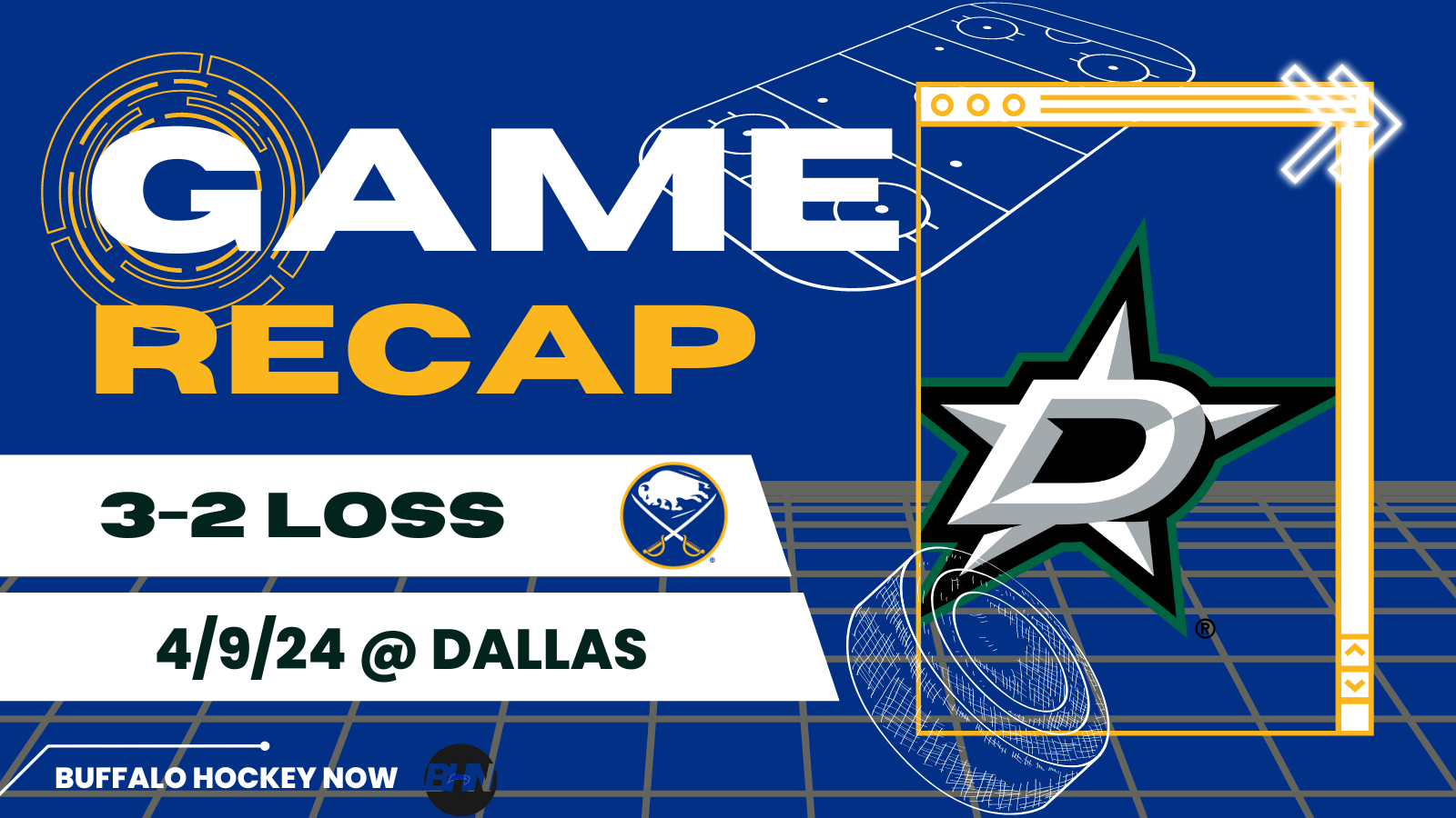 Buffalo Sabres Dallas Stars game recap